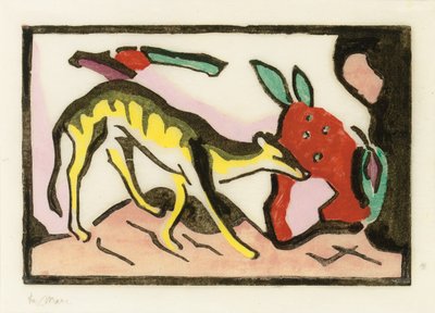 Mytisk dyr av Franz Marc
