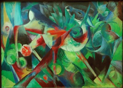 Hjort i blomsterhagen av Franz Marc