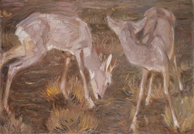 Hjort i skumringen av Franz Marc