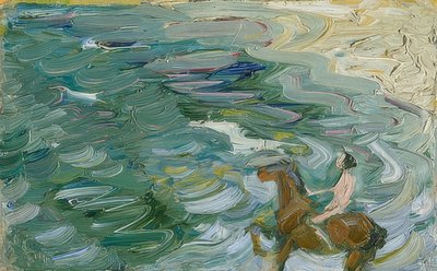 Rytter på stranden av Franz Marc