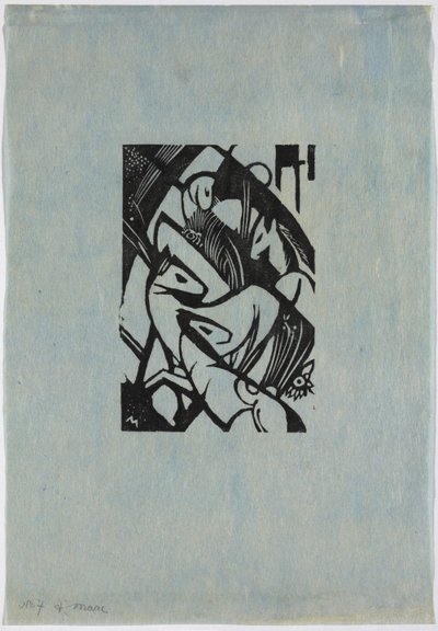 Sprangende hester av Franz Marc