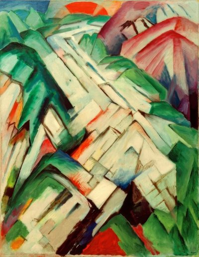 Steinvei (fjell / landskap) av Franz Marc