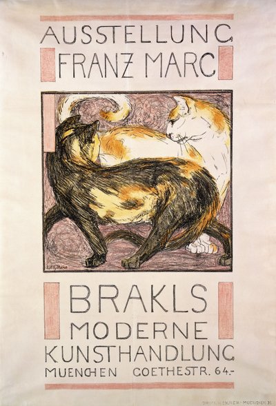 To katter, 1909-10 av Franz Marc