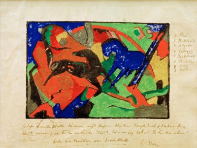 To hester av Franz Marc