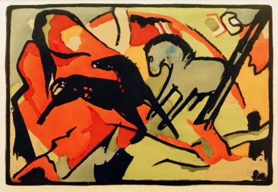 To hester av Franz Marc