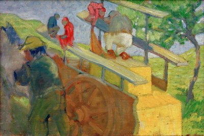 Ape på en vogn av Franz Marc