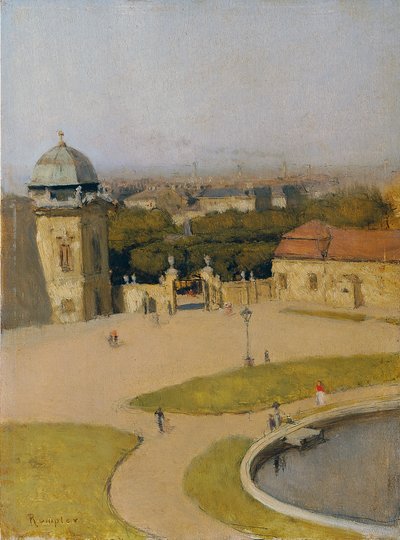 Utsikt over Upper Belvedere fra sørvest av Franz Rumpler