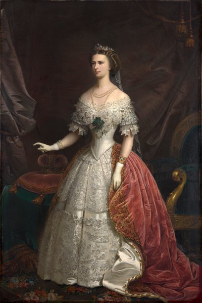 Portrett av Elisabeth av Bayern, 1869. av Franz Russ the Younger