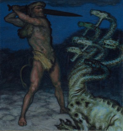 Hercules og Hydra av Franz Stuck Ritter von