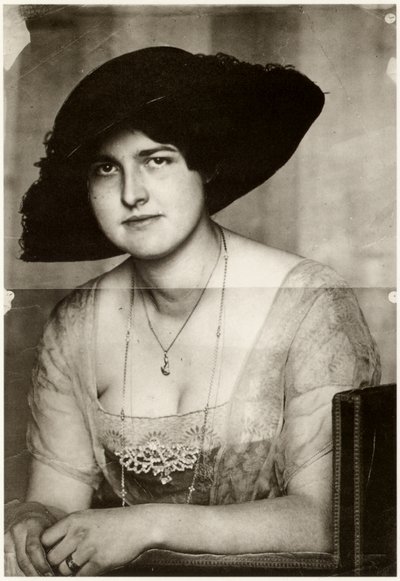 Mary med mørk hatt, 1915. av Franz Stuck Ritter von