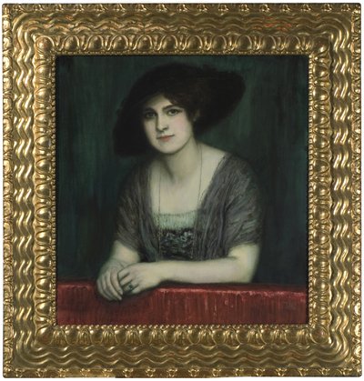 Mary med mørk hatt, ca. 1916. av Franz Stuck Ritter von