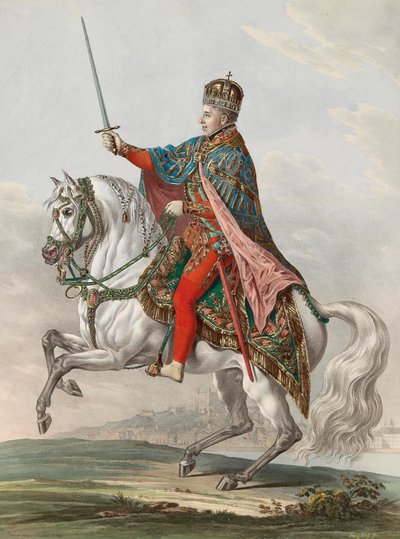 Keiser Ferdinand I av Østerrike (1793-1875), konge av Ungarn. av Franz Wolf