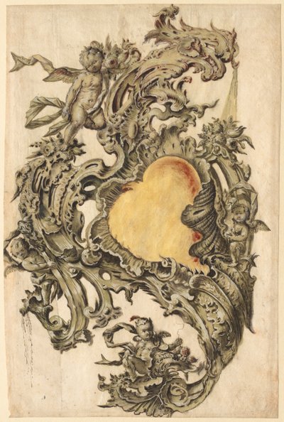Kartusj med Putti, andre halvdel av 1700-tallet. av Franz Xaver Habermann
