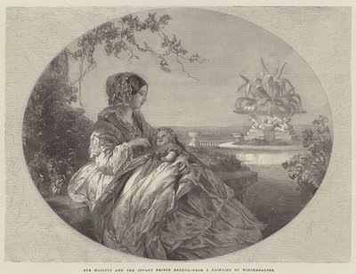 Hennes Majestet og spedbarnet Prins Arthur av Franz Xaver Winterhalter
