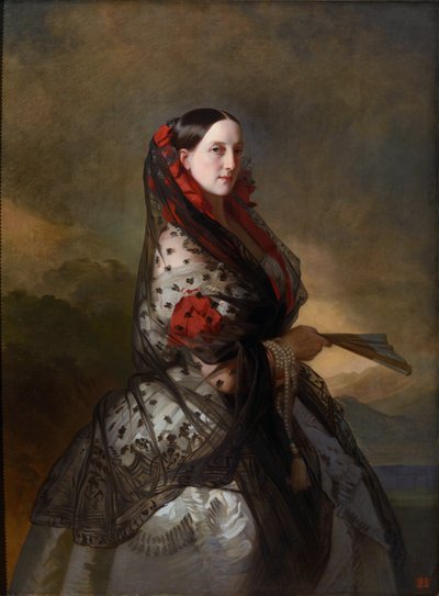 Marie Nikolaievna de Russie (1819-1876) - Storhertuginne Maria Nikolaevna av Russland (1819-1876), hertuginne av Leuchtenberg par Winterhalter, Franz Xavier (1805-1873). Olje på lerret, ca 1856-1857, State A. Radishchev Art Museum, Saratov av Franz Xaver Winterhalter
