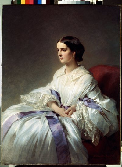 Portrett av grevinne Olga Shuvalova (Portrett av grevinne Olga Shuvalova). Maleri av Franz Xavier Winterhalter (1805-1873). Olje på lerret av Franz Xaver Winterhalter