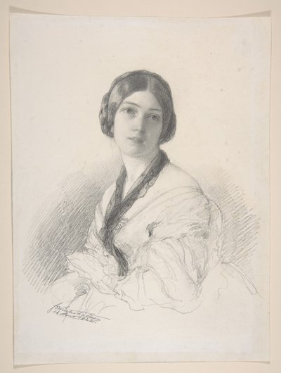 Portrett av baronesse Gudin, født Margareth Louis Hay av Franz Xaver Winterhalter