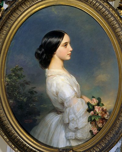 Portrett av Carmen Ida Aguado (1847-1880). Maleri av Francois Xaver Winterhalter (1806-1873) av Franz Xaver Winterhalter
