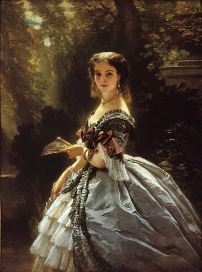 Portrett av grevinne Elizabeth Esperovna Trubetskaya, født Belosselskaya-Belozerskaya 1834-1907, 18 av Franz Xaver Winterhalter