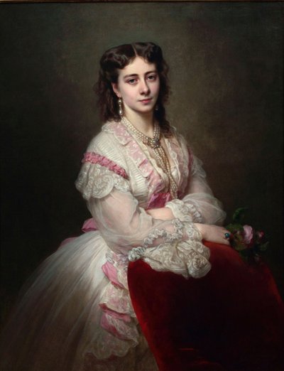 Portrett av grevinne Maria Branicka 1843-1918, geb. Prinsesse Sapieha, 1865 av Franz Xaver Winterhalter