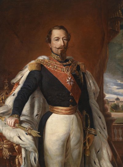 Portrett av keiser Napoleon III av Frankrike 1808-1873. av Franz Xaver Winterhalter