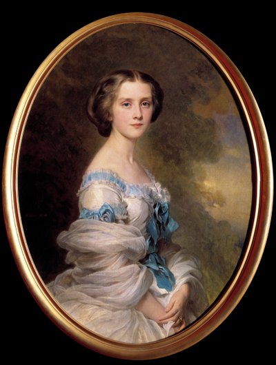 Portrett av Louise Sophie Melanie Renouard de Bussiere, grevinne Edmond de Pourtales (1836-1914) Maleri av Xaver Winterhalter (1806-1873) 1857 Privat samling av Franz Xaver Winterhalter