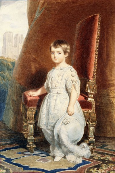 Portrett av Comte de Paris, som en gutt i et hvitt kostyme, 1842 av Franz Xaver Winterhalter