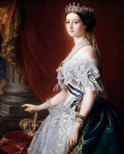 Portrett av imponen av Frankrike Eugenie (Eugenia de Montijo av Franz Xaver Winterhalter