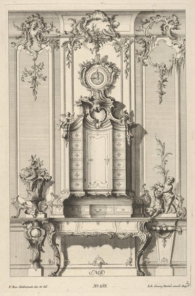 Wall Elevation with a Secretaire, fra 