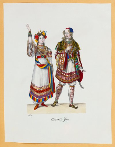 En samling av kostymer for fancy kjoler, 1827 av Franz Xavier Nachtmann