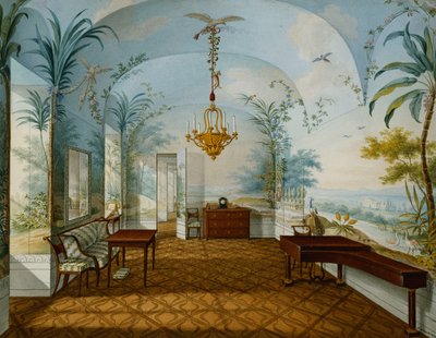 Malt salong i Schönbrunn-palasset kalt Marian