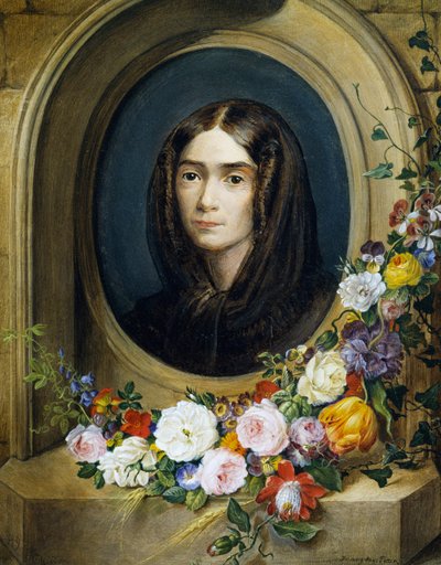 Portrett av Katharina Petter (født i 1849). Maleri av Franz Xavier Petter (1791-1866) av Franz Xavier Petter