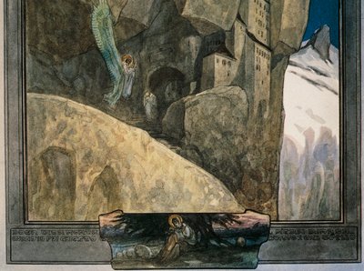 Østerrike, Wien, illustrasjon av Dante Alighieris guddommelige komedie (himmel, sang XXI) av Franz von Bayros, detalj av Franz von (1866 1924) Bayros