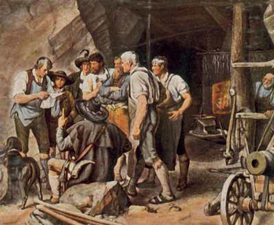 Før opprøret i Tyrol av Franz von (after) Defregger