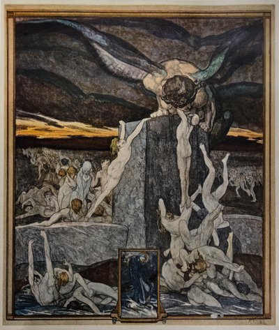 Simoniacs, Helvete, sang XIX av Franz von Bayros (1866-1924)