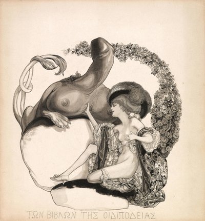 Erotisk illustrasjon, ca. 1912. av Franz von Bayros