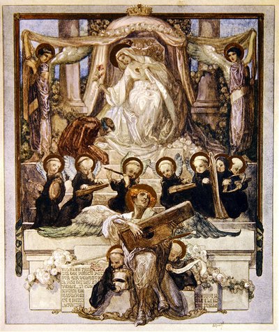 Illustrasjon fra Dantes guddommelige komedie, Paradiso, Canto XXXIII, 1921 (wc på papir) av Franz von Bayros