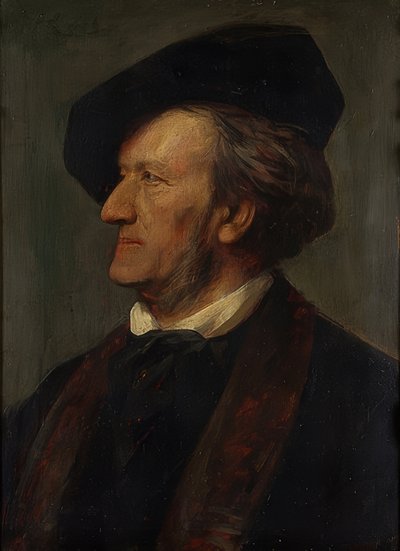 Portrett av komponisten Richard Wagner (1813-1883). 1871 av Franz von Lenbach