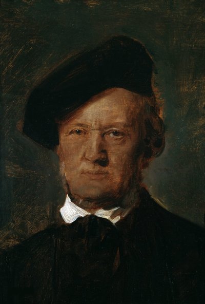 Portrett av Richard Wagner 1813-1883, ca. 1870. av Franz von Lenbach