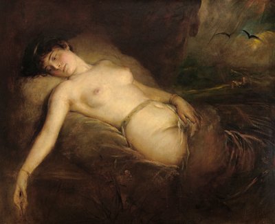 naken kvinne av Franz von Lenbach