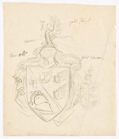 Design for et familievåpen av Franz von Matsch