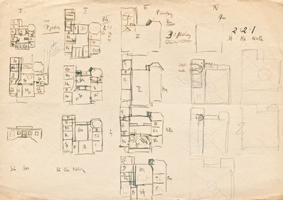 Designskisser til Matcha Atelier Villa - plantegninger av Franz von Matsch