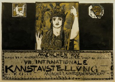 F. v. Stuck, Plakatentwurf 1897 av Franz von Stuck