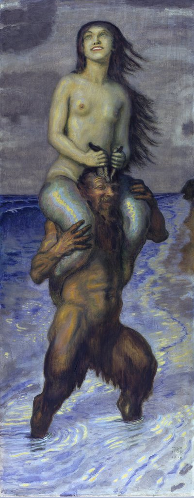 Faun og havfrue av Franz von Stuck