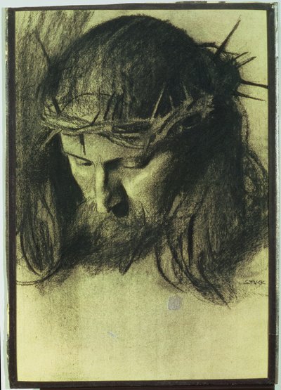 Kristi hode, ca. 1890 (kull og kritt) av Franz von Stuck