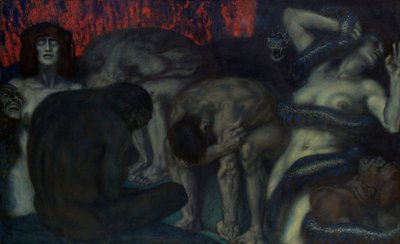 Inferno, 1908. av Franz von Stuck