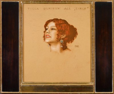 Tilla Durieux (1880-1971) som Circe - Franz-Ritter (Franz Ritter) von Stuck (1863-1928). Pastell på papp av Franz von Stuck
