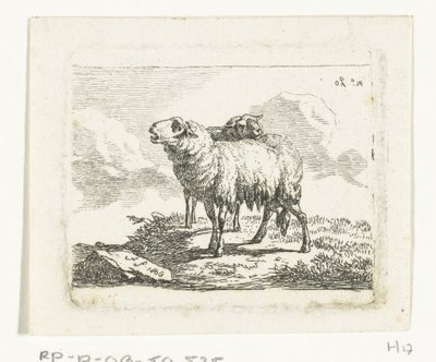 To stående sauer av Frédéric Théodore Faber