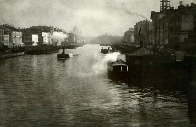 Fontanka-elven i St Petersburg, Russland, 1900-tallet av Fred Boisson