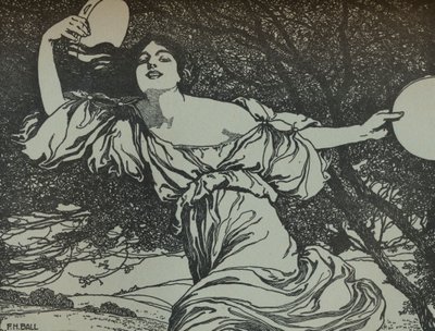 Bacchante, 1900-tallet 1914-1915 av Fred Hammersley Ball
